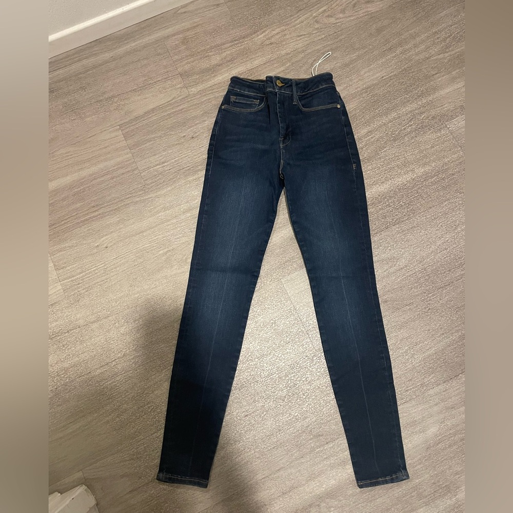 Frame Denim Dark Blue Jeans Le one skinny jeans sz 1